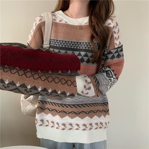 women's sweaters 2021 europe autumn winter knitted loose versatile pullover thick sweater, White;black
women's sweaters 2021 europe autumn winter knitted loose versatile pullover thick sweater, White;black