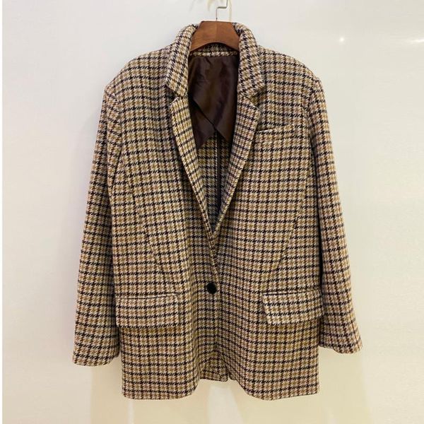 women's suits & blazers houndstooth women blazer v-neck loose single button casual wild coat autumn winter, White;black
women's suits & blazers houndstooth women blazer v-neck loose single button casual wild coat autumn winter, White;black
