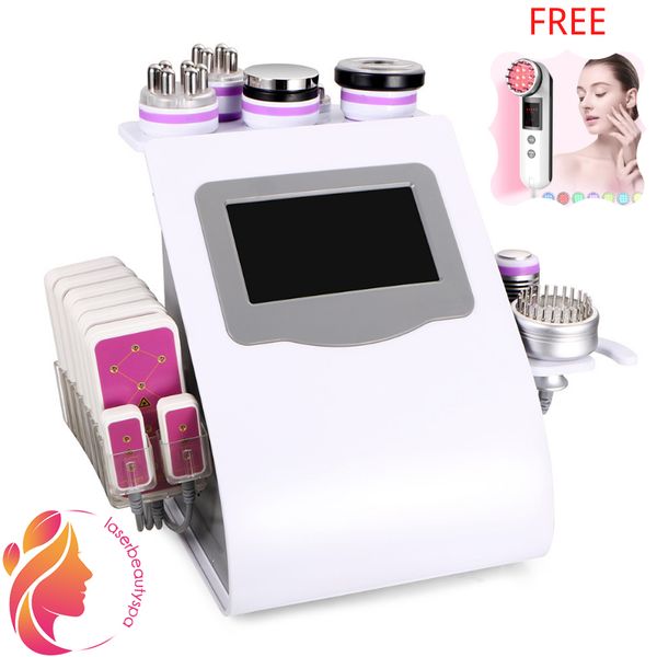 

9 in 1 unoisetion cavitation slimming machine radio frequency vacuum cold pn lipo laser weight loss equipment 6 big 2 small lipolaser mychwa