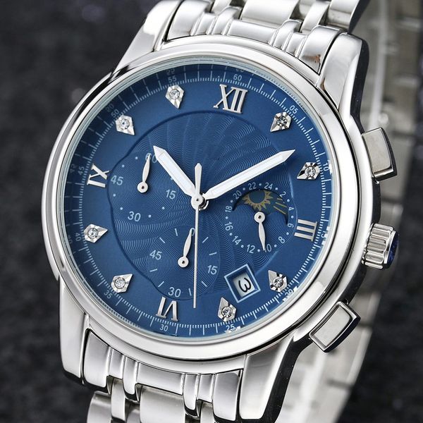 luxury mens diamond watches brand stainless steel band quartz 42mm watch for men all sub-dial work chronograph wristwatches man valentine�, Slivery;brown
luxury mens diamond watches brand stainless steel band quartz 42mm watch for men all sub-dial work chronograph wristwatches man valentine�, Slivery;brown