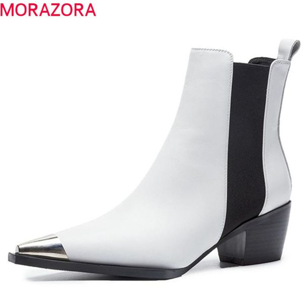morazora 2020 ankle boots for women slip on mixed colors autumn boots pointed toe genuine leather shoes woman, Black
morazora 2020 ankle boots for women slip on mixed colors autumn boots pointed toe genuine leather shoes woman, Black