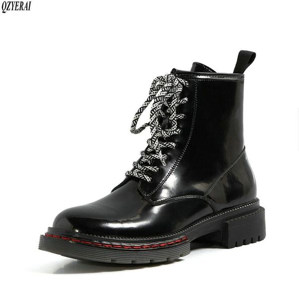 boots autumn/winter european women genuine leather fashion lace-up the locomotive female, Black
boots autumn/winter european women genuine leather fashion lace-up the locomotive female, Black