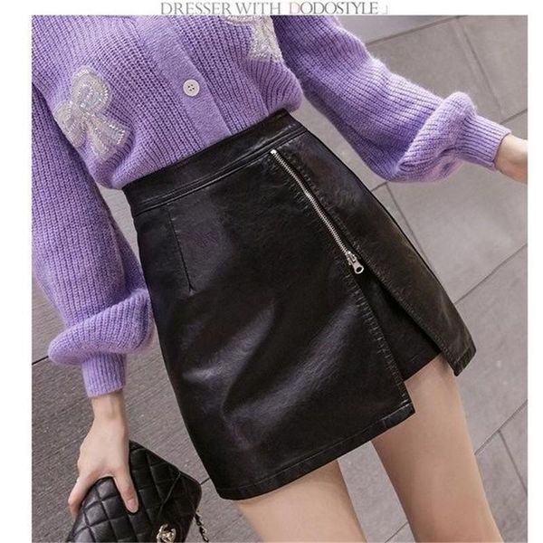 skirts 2021 black pu leather high waist women korean zipper fork bandage vintage bodycon women's midi skirt for student
skirts 2021 black pu leather high waist women korean zipper fork bandage vintage bodycon women's midi skirt for student