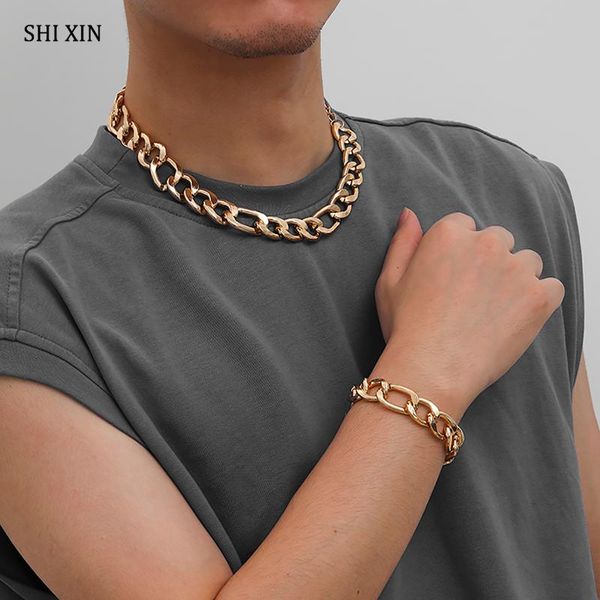 shixin punk thick cuban link chain choker necklace for men/women hiphop egirl chunky choker colar short necklace on neck jewelry, Silver
shixin punk thick cuban link chain choker necklace for men/women hiphop egirl chunky choker colar short necklace on neck jewelry, Silver