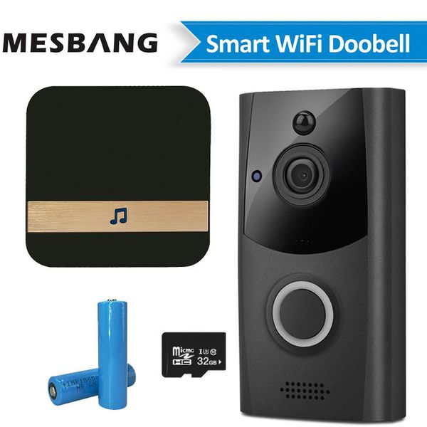 wireless video doorbell intercom wifi battery power door bell phone camera calling with tf card record chime
wireless video doorbell intercom wifi battery power door bell phone camera calling with tf card record chime