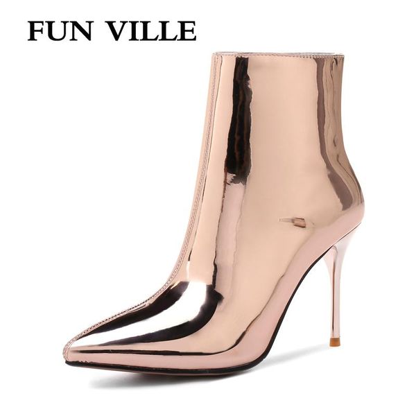 boots fun ville fashion winter women ankle patent leather high heel pointed toe zipper ladies party shoes size 34-45, Black
boots fun ville fashion winter women ankle patent leather high heel pointed toe zipper ladies party shoes size 34-45, Black