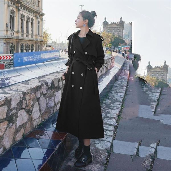 2020 spring autumn trench coats women's new korean loose double-breasted wine red atmosphere long windbreaker female g4541, Tan;black
2020 spring autumn trench coats women's new korean loose double-breasted wine red atmosphere long windbreaker female g4541, Tan;black