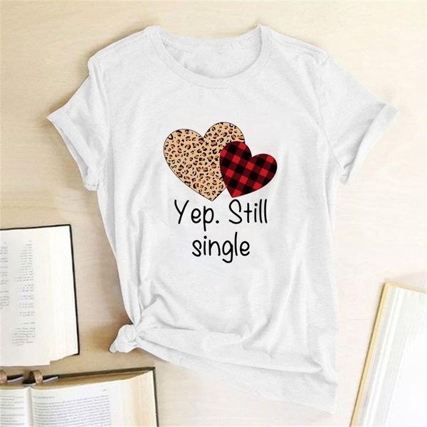 leopard plaid heart yep. still single printing t-shirts women t shirt summer women casual harajuku camisetas mujer verano, White
leopard plaid heart yep. still single printing t-shirts women t shirt summer women casual harajuku camisetas mujer verano, White
