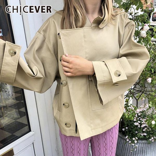chicever korean jackets for women stand collar long sleeve patchwork pockets designer large size loose coats female 2021 clothes, Black;brown
chicever korean jackets for women stand collar long sleeve patchwork pockets designer large size loose coats female 2021 clothes, Black;brown