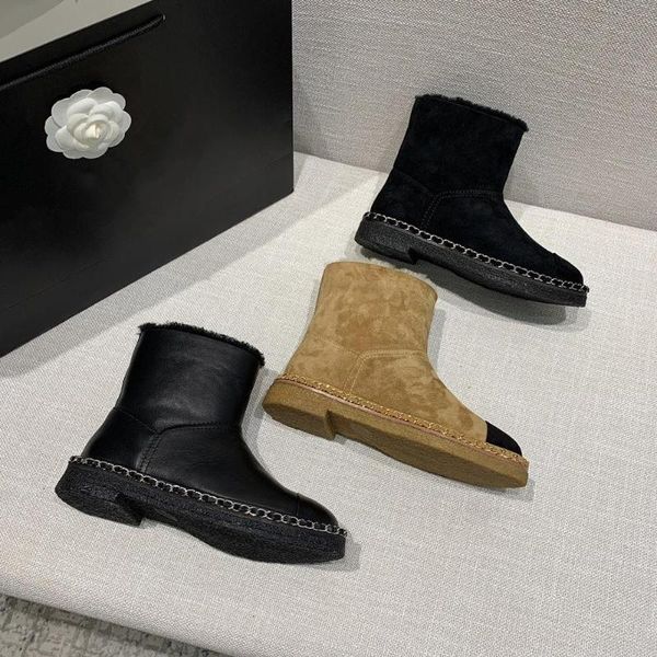 boots shoes women winter mid calf fur genuine leather low heels round toe metal decor zapatos de mujer, Black
boots shoes women winter mid calf fur genuine leather low heels round toe metal decor zapatos de mujer, Black