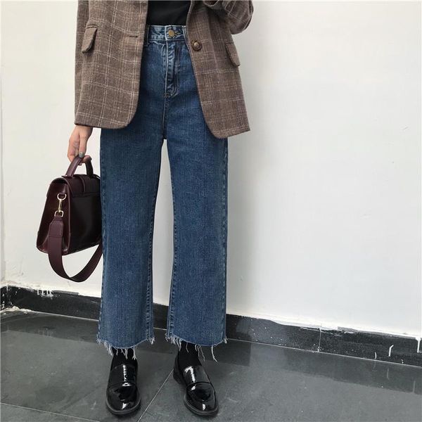 women's jeans denim solid tassel lady elegant wide leg pant ankle-length high waist womens trousers large size bottoms basic classic, Blue
women's jeans denim solid tassel lady elegant wide leg pant ankle-length high waist womens trousers large size bottoms basic classic, Blue