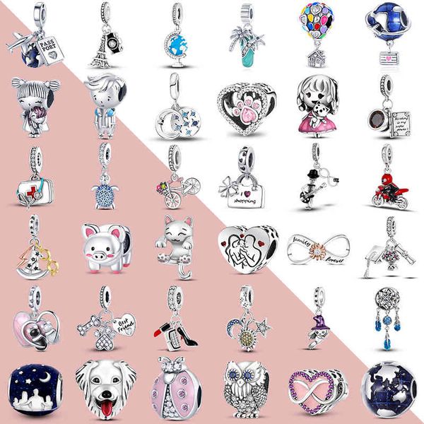 2021 sale 925 silver charm bead fit original pandora bracelet diy plane travel dreamcatcher family trunk and clip charms, Golden;silver
2021 sale 925 silver charm bead fit original pandora bracelet diy plane travel dreamcatcher family trunk and clip charms, Golden;silver