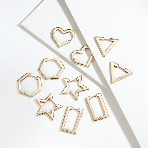 new fashion geometric star heart circle huggie earrings for women punk party statement gold color small hoop earrings brincos1, Golden;silver
new fashion geometric star heart circle huggie earrings for women punk party statement gold color small hoop earrings brincos1, Golden;silver