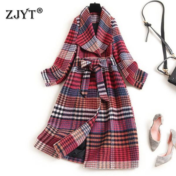 women's wool & blends 2021 fashion women autumn winter coat elegant turn down collar vintage plaid long woolen jackets overcoat outerwe, Black
women's wool & blends 2021 fashion women autumn winter coat elegant turn down collar vintage plaid long woolen jackets overcoat outerwe, Black
