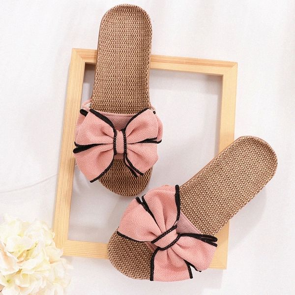women flax home slippers summer bow-knot soft floor flat ladies shoes lightweight indoor hemp women slippers slides #658h, Black
women flax home slippers summer bow-knot soft floor flat ladies shoes lightweight indoor hemp women slippers slides #658h, Black