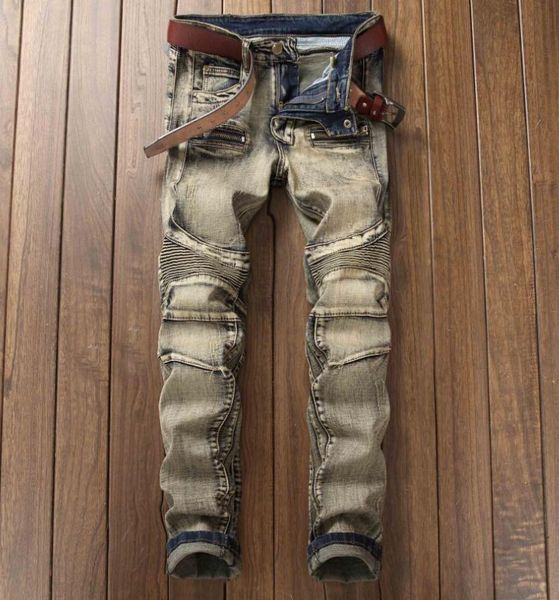 and autumn spring new individual style plastic breeze pants from men driving body-building straight retro-jean naet, Blue
and autumn spring new individual style plastic breeze pants from men driving body-building straight retro-jean naet, Blue