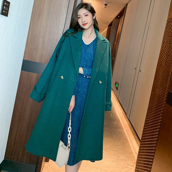 double-sided woolen coat women's 2020 autumn and winter new style temperament waist bandage mid-length coat, Black
double-sided woolen coat women's 2020 autumn and winter new style temperament waist bandage mid-length coat, Black
