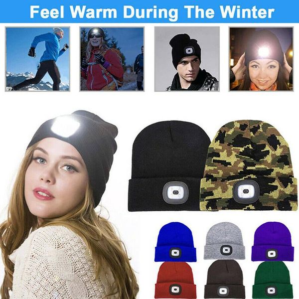new led lighted beanie cap men women knitted hat autumn winter warm beanies outdoor headlight hunting camping running hat, Black
new led lighted beanie cap men women knitted hat autumn winter warm beanies outdoor headlight hunting camping running hat, Black