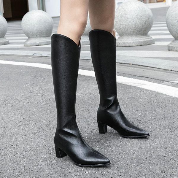 boots women western fashion knee high pu square heel long pointed toe zipper autumn winter woman shoes1, Black
boots women western fashion knee high pu square heel long pointed toe zipper autumn winter woman shoes1, Black