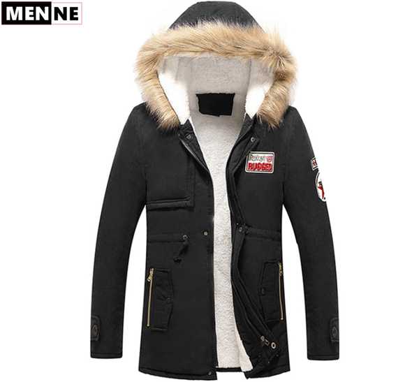 menne mens winter jacket men fur collar hooded jackets winter wool coat thicken warm men jacket, Black
menne mens winter jacket men fur collar hooded jackets winter wool coat thicken warm men jacket, Black