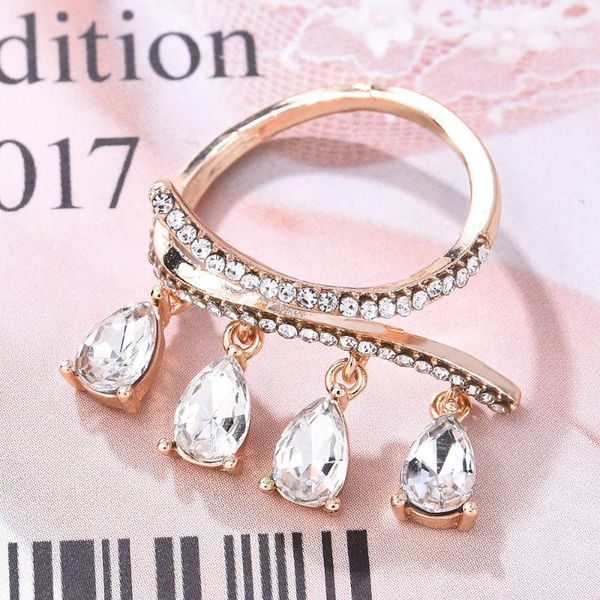 cluster rings style accessories european and american fashion creative zircon finger ring female opening drop pendant, Golden;silver
cluster rings style accessories european and american fashion creative zircon finger ring female opening drop pendant, Golden;silver