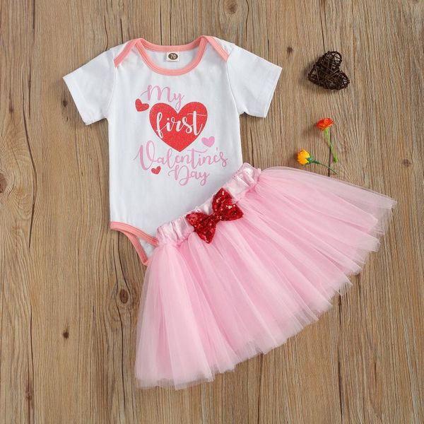 0-24m baby girl sweet clothing my 1st valentine's day letter print short sleeve romper pink tulle tutu skirt 2pcs set, White
0-24m baby girl sweet clothing my 1st valentine's day letter print short sleeve romper pink tulle tutu skirt 2pcs set, White