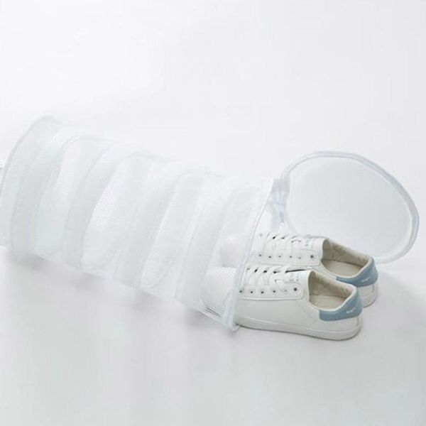 durable with hanging loops round shape zipper laundry bag washing net multi purpose polyester white home storage
durable with hanging loops round shape zipper laundry bag washing net multi purpose polyester white home storage