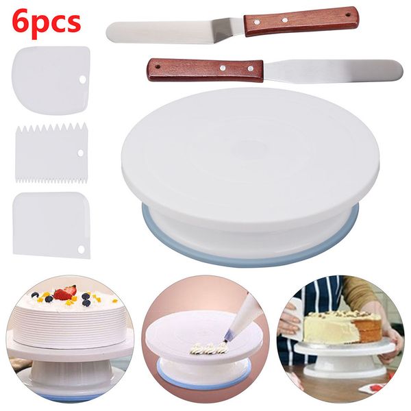 6pcs/set pp plastic turntable rotating stand dough smoother spatula rotary table baking fondant molds mold cake tools q1218
6pcs/set pp plastic turntable rotating stand dough smoother spatula rotary table baking fondant molds mold cake tools q1218