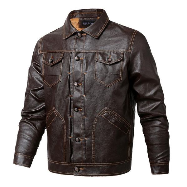 men's fur & faux pu leather jacket fashion monochrome loose wild lapel thick men fleece coat clothes,sf02, Black
men's fur & faux pu leather jacket fashion monochrome loose wild lapel thick men fleece coat clothes,sf02, Black