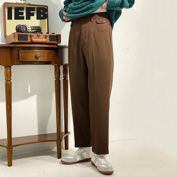 iefb vintage men's straight high waist slim loose wide leg korean fashion loose fit casual pants for male 2020 autumn new 9y4783, Black
iefb vintage men's straight high waist slim loose wide leg korean fashion loose fit casual pants for male 2020 autumn new 9y4783, Black