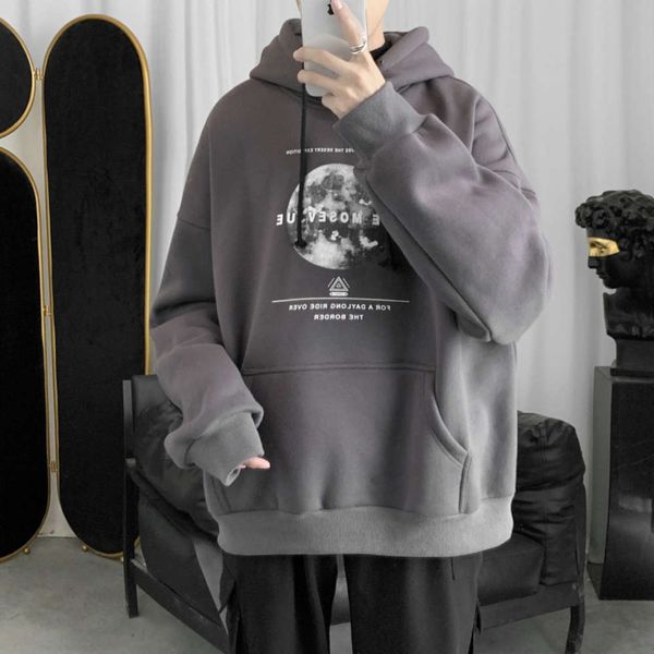 zijun fashion printed hooded sweater for men's autumn and winter plush pullover coat korean loose hoodie, Black
zijun fashion printed hooded sweater for men's autumn and winter plush pullover coat korean loose hoodie, Black