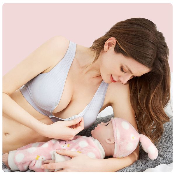 new feeding vest type gathered anti sagging bra b, White 
new feeding vest type gathered anti sagging bra b, White