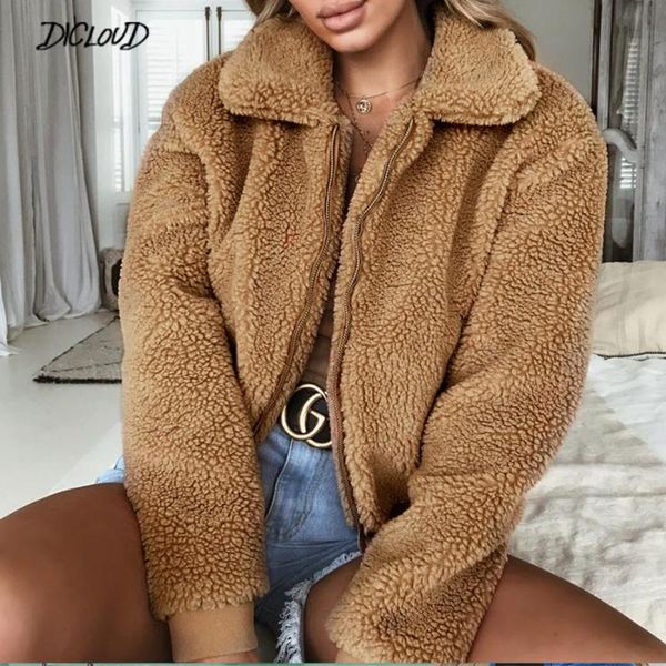 diclioud autumn winter teddy coat women fashion 2020 long sleeve lapel loose jacket ladies harajuku casual plus size outerwear, Black;brown
diclioud autumn winter teddy coat women fashion 2020 long sleeve lapel loose jacket ladies harajuku casual plus size outerwear, Black;brown