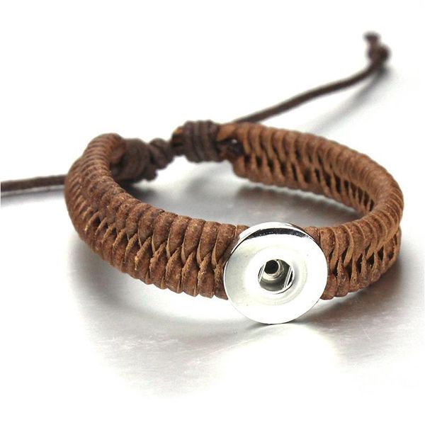 snap leather bracelet retro handmade braided leather snap button bracelet bangles fit 18mm snap bbyrol, Golden;silver
snap leather bracelet retro handmade braided leather snap button bracelet bangles fit 18mm snap bbyrol, Golden;silver