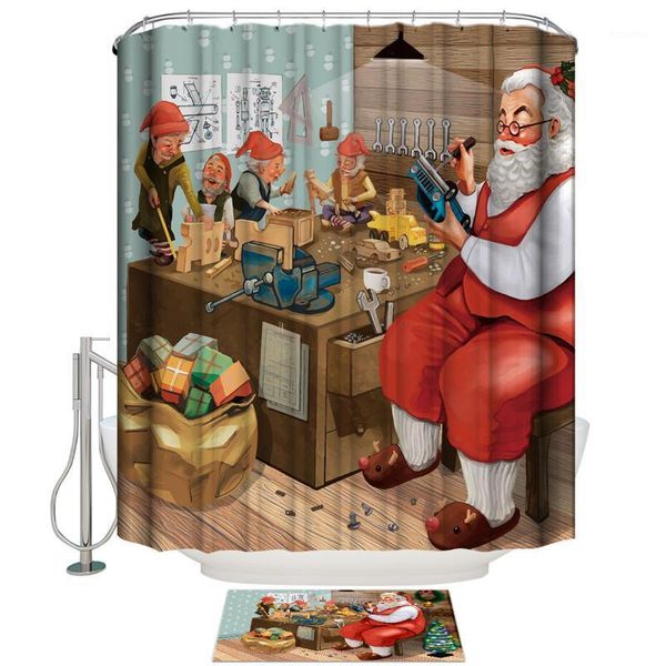 fabric shower curtain christmas santa claus gift making dwarf shower curtains bathroom decor bathroom curtain doormat set1
fabric shower curtain christmas santa claus gift making dwarf shower curtains bathroom decor bathroom curtain doormat set1