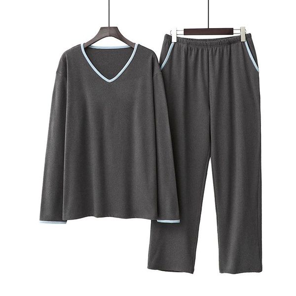 men's sleepwear autumn winter men pijama v-neck pajama hombre loose nightwear casual male pyjamas set 2pcs shirt&pant homewear xl, Black;brown
men's sleepwear autumn winter men pijama v-neck pajama hombre loose nightwear casual male pyjamas set 2pcs shirt&pant homewear xl, Black;brown