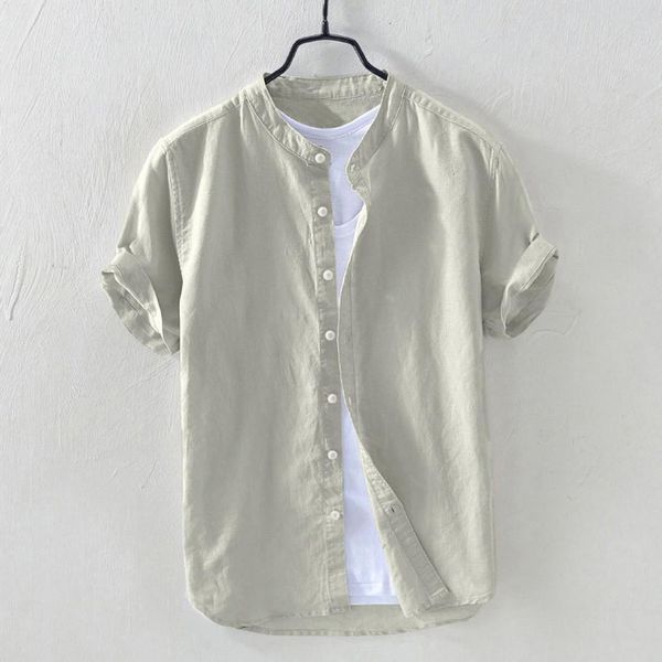 2020 korean clothes men fashion men's baggy cotton linen solid short sleeve button retro shirts blouse camisas para hombre, White;black
2020 korean clothes men fashion men's baggy cotton linen solid short sleeve button retro shirts blouse camisas para hombre, White;black