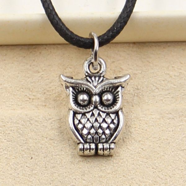 tibetan silver color pendant owl necklace choker charm black leather cord factory price handmade jewelry c948
tibetan silver color pendant owl necklace choker charm black leather cord factory price handmade jewelry c948