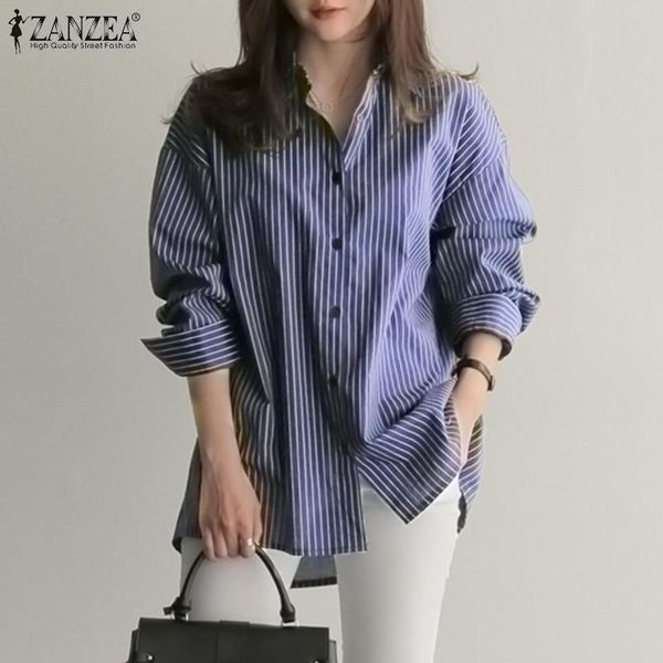women's blouses & shirts fashion zanzea women striped blouse autumn long sleeve casual elegant office turn-down-collar tunic plus size, White
women's blouses & shirts fashion zanzea women striped blouse autumn long sleeve casual elegant office turn-down-collar tunic plus size, White