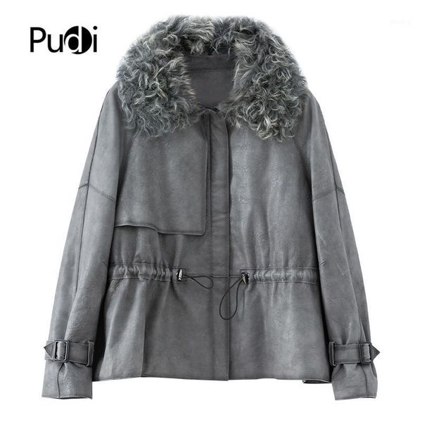 pudi fall/winter genuine leather coat sheep fur collar jacket sheepskin coats lady's leisure 90% down female overcoat ct9451, Black
pudi fall/winter genuine leather coat sheep fur collar jacket sheepskin coats lady's leisure 90% down female overcoat ct9451, Black