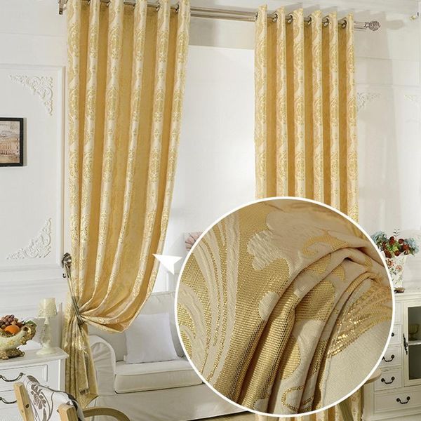 curtain & drapes european-style gold pico-style curtain-woven slit-out for bedroom ang living room blackout curtains 
curtain & drapes european-style gold pico-style curtain-woven slit-out for bedroom ang living room blackout curtains