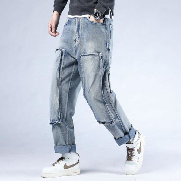 2021 hiphop fashion breech casual cargo pants baggy leg loosey denim breeches big street jeans b7mp, Blue
2021 hiphop fashion breech casual cargo pants baggy leg loosey denim breeches big street jeans b7mp, Blue