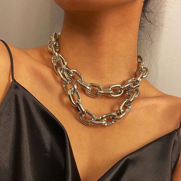 punk acrylic thick chain necklace double layer vintage hiphop geometric chocker colar necklace women fashion jewelry xr32151, Silver
punk acrylic thick chain necklace double layer vintage hiphop geometric chocker colar necklace women fashion jewelry xr32151, Silver