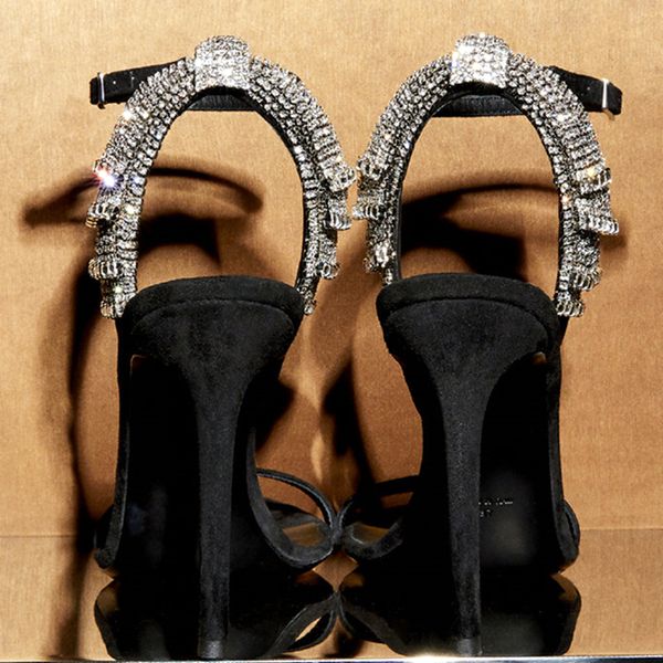 summer back bling strass bowtie sandals open-toed woman party thin heels gladaitor shoes strap on ankle dress in crystal heel kfx1, Black
summer back bling strass bowtie sandals open-toed woman party thin heels gladaitor shoes strap on ankle dress in crystal heel kfx1, Black