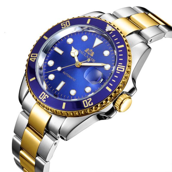 strong paulareis mechanical fully luminous automatic solid steel strip shuigui men's watch automatic watch, Slivery;brown
strong paulareis mechanical fully luminous automatic solid steel strip shuigui men's watch automatic watch, Slivery;brown