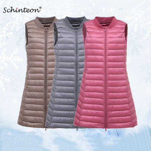 schinteon women ultra light down vest casual baseball long slim waistcoat autumn winter bottoming gilet new arrival 200922, Black
schinteon women ultra light down vest casual baseball long slim waistcoat autumn winter bottoming gilet new arrival 200922, Black