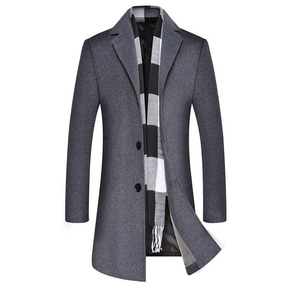 men's wool & blends arrival coat men winter jacket casual long woolen slim fit trench without scarf mens clothing, Black
men's wool & blends arrival coat men winter jacket casual long woolen slim fit trench without scarf mens clothing, Black