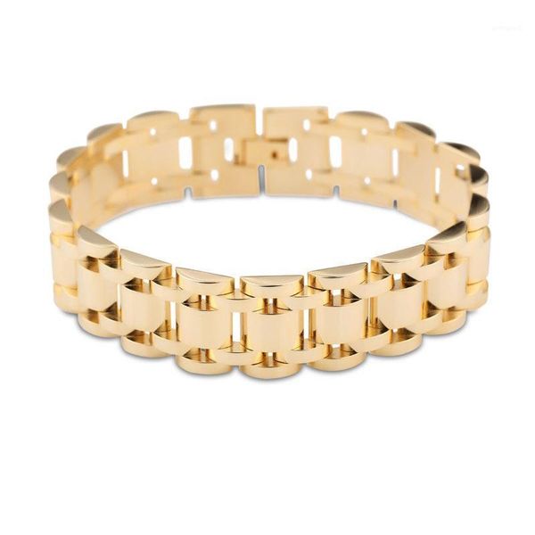 charm bracelets fashion men strap gold bracelet stainless steel length 22cm yellow chian bike watch jewlry1, Golden;silver
charm bracelets fashion men strap gold bracelet stainless steel length 22cm yellow chian bike watch jewlry1, Golden;silver