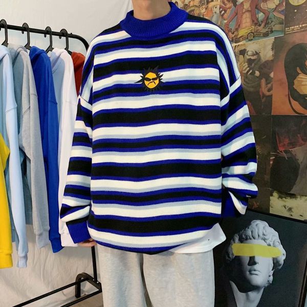 2021 new new style stripe hip tide sweater striped boys collar youth blue cargo clothes sale v4a1, White;black
2021 new new style stripe hip tide sweater striped boys collar youth blue cargo clothes sale v4a1, White;black