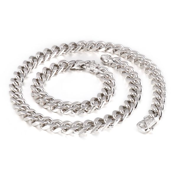 12mm wide 24 inch +9 inch jewelry set stainless steel curb link chain necklace + bracelet set high polished hip-hop mens, Silver
12mm wide 24 inch +9 inch jewelry set stainless steel curb link chain necklace + bracelet set high polished hip-hop mens, Silver